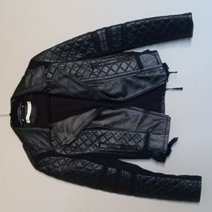 Blanc noir leather jacket